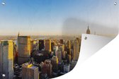 Sunrise at the skyline of New York Garden poster 180x120 cm - Toile de jardin / Toile d'extérieur / Peintures d'extérieur (décoration de jardin) XXL / Groot format!