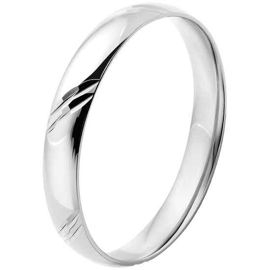 Orphelia Wedding Ring 9 ct - White Gold OR9671