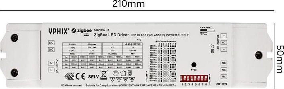 Zigbee LED driver 350-1400mA 50W | bol.com