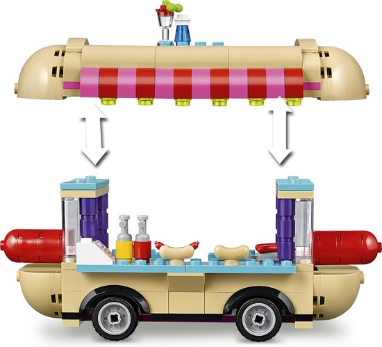 Pretpark hotdog-wagen