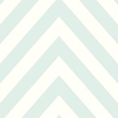 Dutch Wallcoverings - Make Believe Chevron wit/mint