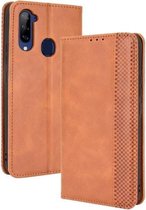 Voor ZTE Libero 5G Magnetische Gesp Retro Crazy Horse Textuur Horizontale Flip Leather Case met Houder & Kaartsleuven & Fotolijst (Bruin)