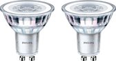 PHILIPS - LED Spot - Set 2 Stuks - Classic 827 36D - GU10 Fitting - 4.6W - Warm Wit 2700K | Vervangt 50W