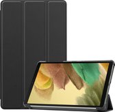 Hoes Geschikt voor Samsung Galaxy Tab A7 Lite Hoes Luxe Hoesje Book Case - Hoesje Geschikt voor Samsung Tab A7 Lite Hoes Cover - Zwart .