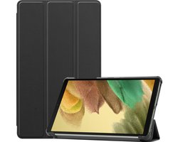 Hoes - Geschikt voor Samsung Galaxy Tab A7 Lite - Dun & Stevig - Trifold Bookcase - Hard Cover - Hardcover Book Case - Tablet Hoesje - Zwart