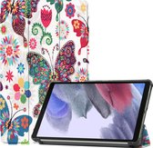 Samsung Galaxy Tab A7 Lite Hoes Book Case Hoesje - Samsung Galaxy Tab A7 Lite Hoes (2021) Cover - 8,7 inch - Vlinders