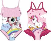 badpak meisjes-unicorn-bikini-zwempak meisjes eenhorn kleding-valt klein