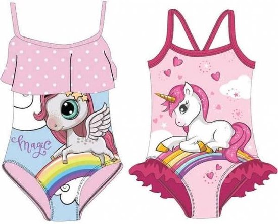 badpak meisjes-unicorn-bikini-zwempak meisjes eenhorn kleding-valt klein |  bol.com