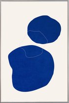 JUNIQE - Poster met kunststof lijst Distance -40x60 /Blauw