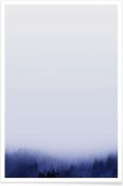 JUNIQE - Poster Bluescape 1 -40x60 /Blauw & Wit