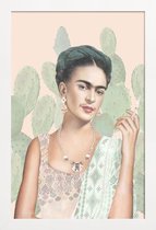JUNIQE - Poster in houten lijst Couture Mexicaine -20x30 /Groen &