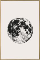 JUNIQE - Poster met kunststof lijst Lunar -20x30 /Grijs & Ivoor