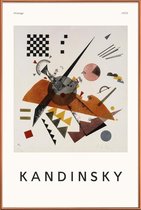 JUNIQE - Poster met kunststof lijst Kandinsky - Orange -20x30 /Ivoor &