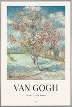 JUNIQE - Poster met kunststof lijst Van Gogh - Roze perzikbomen