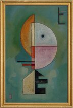 JUNIQE - Poster met houten lijst Kandinsky - Upward -13x18 /Groen &