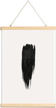 JUNIQE - Posterhanger Brushstroke III -40x60 /Ivoor & Zwart