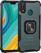 Voor Huawei Y8s Fierce Warrior-serie Armor All-inclusive schokbestendig aluminium + TPU-beschermhoes met ringhouder (groen)