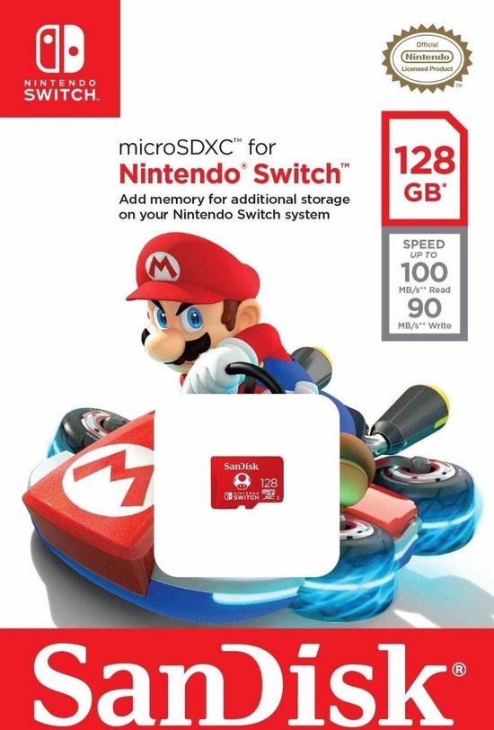 SanDisk Extreme Micro SDXC 128 GB voor Nintendo Switch