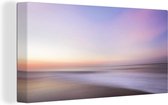 Canvas schilderij 160x80 cm - Wanddecoratie Strand - Kleuren - Pastel - Muurdecoratie woonkamer - Slaapkamer decoratie - Kamer accessoires - Schilderijen