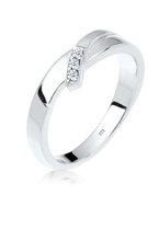 Elli PREMIUM Ring Verlobung Trio Diamant (0.04 ct.) 925 Silber