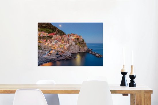 Le village coloré de Manarola dans Cinque Terre Toile 90x60 cm - Tirage photo sur toile (Décoration murale salon / chambre)