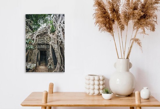 Ruines à Angkor Wat Toile 20x30 cm - petit - Tirage photo sur toile (Décoration murale salon / chambre) / Villes asiatiques Peintures sur toile