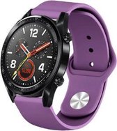 Siliconen Smartwatch bandje - Geschikt voor  Huawei Watch GT sport band - paars - 46mm - Horlogeband / Polsband / Armband