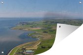 Muurdecoratie Luchtfoto van het Nederlandse Texel - 180x120 cm - Tuinposter - Tuindoek - Buitenposter