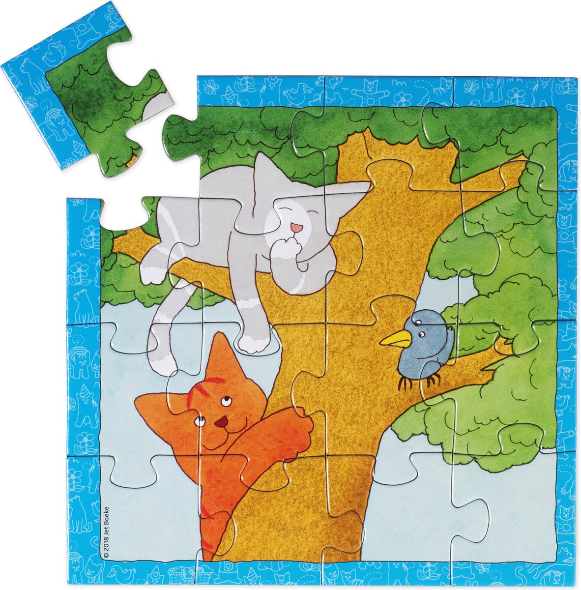 Dikkie Dik puzzel 4 in 1 educatief peuter speelgoed - kinderpuzzel 4x6x9x16 stukjes leren puzzelen - cadeautip puzzel 3 jaar en ouder - Bambolino Toys — afbeelding 11