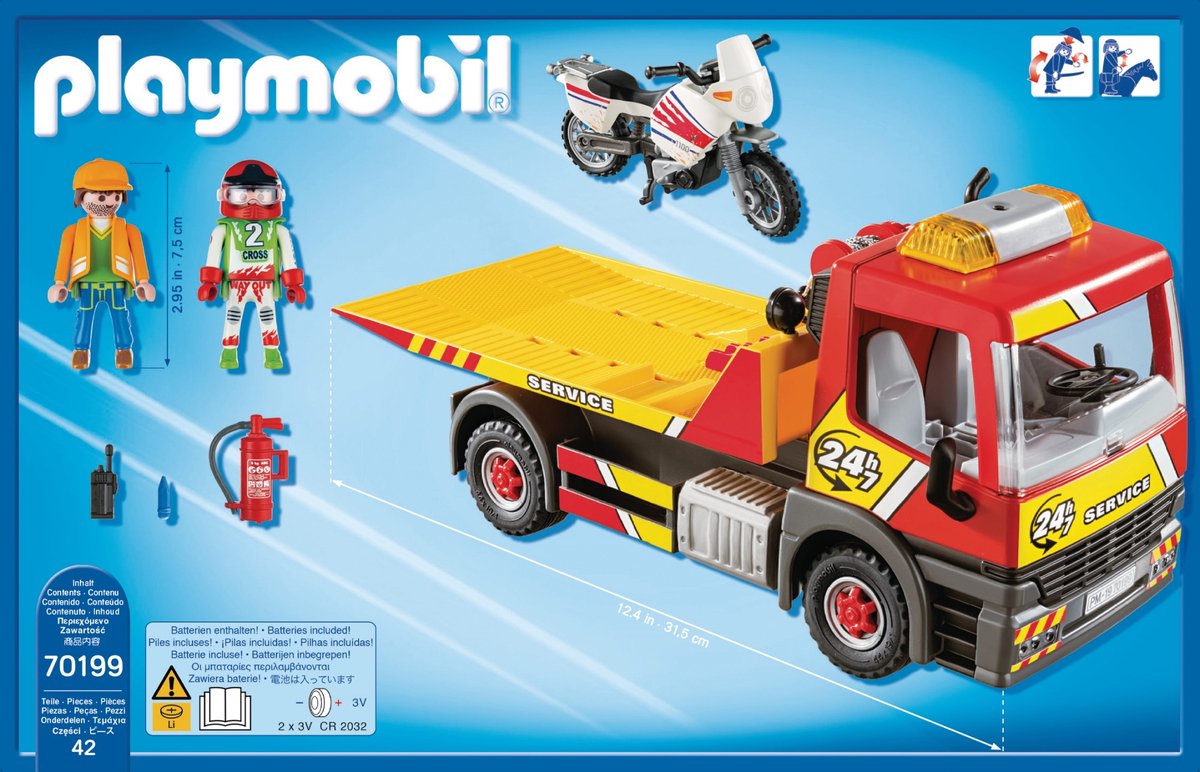 Playmobil City Action 70444 pas cher, Camion avec benne et plateforme  interchangeables