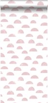 ESTAhome behang grafisch motief roze - 139065 - 0.53 x 10.05 m
