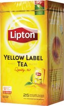 Lipton thee, Yellow Label, Squeezable, doos van 25 zakjes