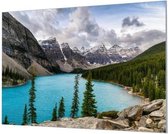 Wandpaneel Helder bergmeer  | 100 x 70  CM | Zwart frame | Akoestisch (50mm)