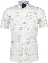 Lerros Korte mouw Overhemd - 2062115 435 COBALT BLUE (Maat: L)