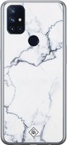 OnePlus Nord N10 5G hoesje siliconen - Marmer grijs | OnePlus Nord N10 5G case | grijs | TPU backcover transparant
