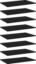 Medina Wandschappen 8 st 80x50x1,5 cm spaanplaat zwart
