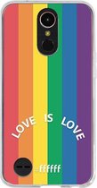 6F hoesje - geschikt voor LG K10 (2017) -  Transparant TPU Case - #LGBT - Love Is Love #ffffff