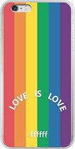 6F hoesje - geschikt voor iPhone 6s Plus -  Transparant TPU Case - #LGBT - Love Is Love #ffffff
