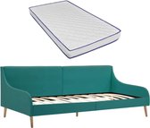 Medina Dagbedframe met traagschuim matras stof groen
