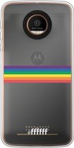 6F hoesje - geschikt voor Motorola Moto Z Force -  Transparant TPU Case - #LGBT - Horizontal #ffffff