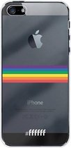 6F hoesje - geschikt voor iPhone SE (2016) -  Transparant TPU Case - #LGBT - Horizontal #ffffff