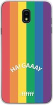 Samsung Galaxy J7 (2018) Hoesje Transparant TPU Case - #LGBT - Ha! Gaaay #ffffff