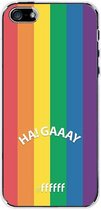 6F hoesje - geschikt voor iPhone SE (2016) -  Transparant TPU Case - #LGBT - Ha! Gaaay #ffffff