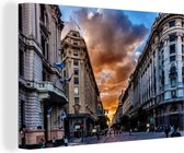 Canvas Schilderij Buenos Aires - Latijns-Amerika - Architectuur - 90x60 cm - Wanddecoratie