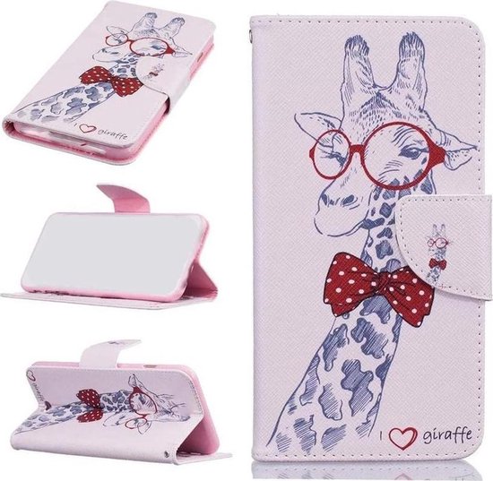 XS Bookcase hoesje iPhone XS Max avec imprimé - Girafe