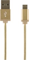 STREETZ IPLH-276 USB naar Micro-USB metalen kabel - 1 meter - Goud