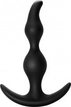 Lola Toys - First Time - Bent Anal Plug - Licht gebogen Buttplug - Anaalplug - Prostaat Stimulatie - P-Spot - 100% Fluweel zacht siliconen - Unisex - 13cm x 3cm - Zwart