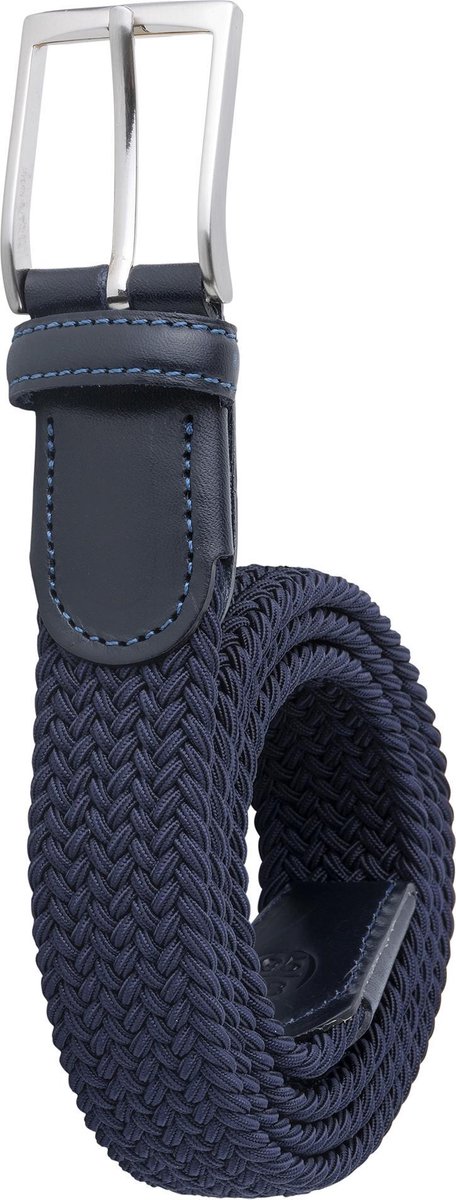 LINDENMANN elastische heren riem - marineblauw - Maat: 105