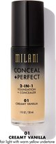Milani Conceal & Perfect 2-in-1 Foundation and Concealer - 01 Creamy Vanilla