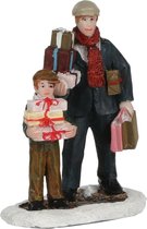 Luville  -  Father and son with presents - Kersthuisjes & Kerstdorpen